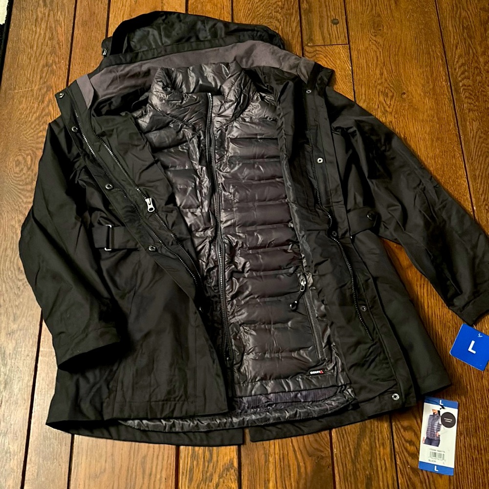 New Gerry 3 in 1 Rain Jacket removable inner vest  water wind resistant $35 each